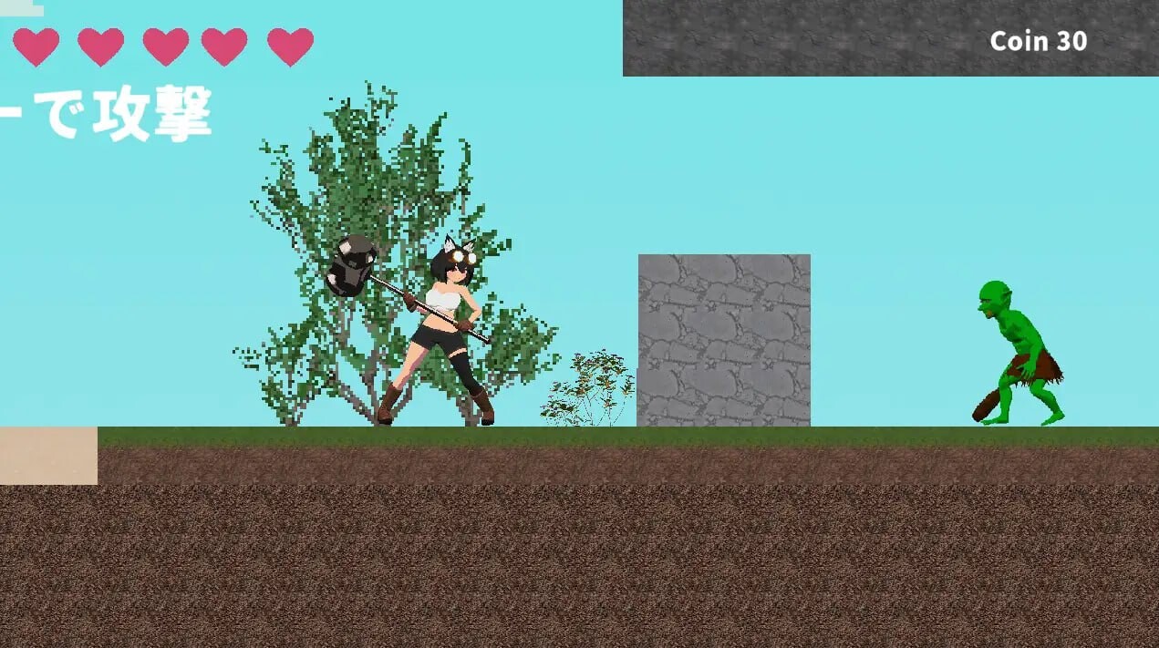 锤子少女被魔物冲突互动 ハンマー少女がモンスターに冲突互动るゲーム PC端 日文原版 预览图