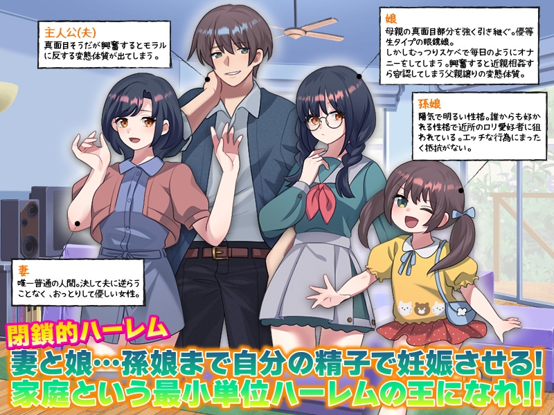 俺の妊娠家系図 妻と娘…孫娘まで俺の精子で妊娠させる！ PC端 AI汉化更新版 预览图