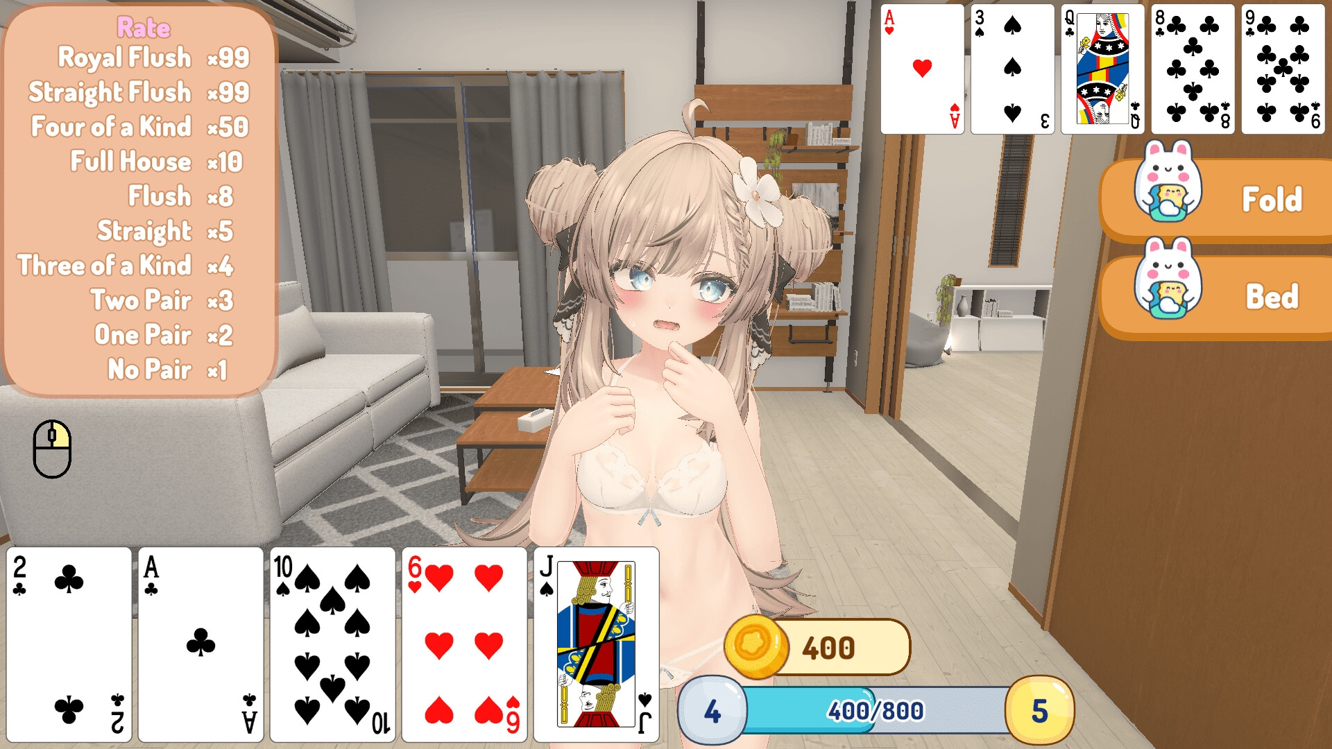 負けたら全角色造型でエッチなポーズ!?妹と脱衣ポーカー PC端 日文原版 预览图