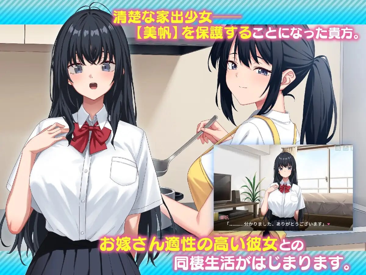 SLG汉化PC 捡到了离家出走的女孩 家出娘、拾いました。v1.05 双端 AI汉化版 预览图