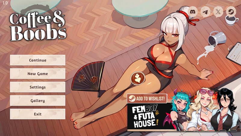 ST4月新作【互动SLG/动态/后宫/官中】咖啡与欧派（Coffee & Boobs）V1.0 STEAM官中 PC端 官中无码 预览图