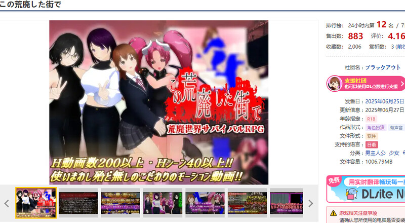 DL6月新作【回合RPG/动态/汉化】在这片荒废的街道上（この荒廃した街で）V1.1 PC端 AI汉化版 预览图