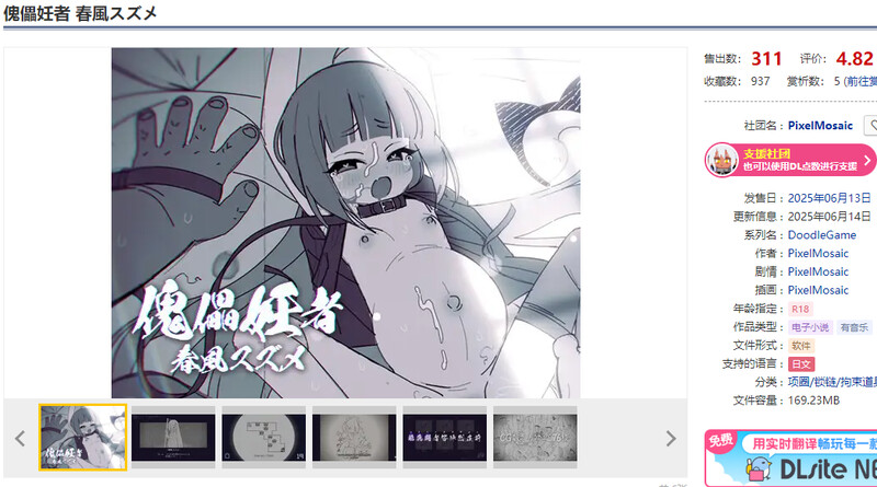DL6月新作【解密SLG/萝莉兽耳/生肉】傀儡孕者 春风雀（傀儡妊者 春風スズメ）V1.0.1 原版JP PC端 日文原版 预览图